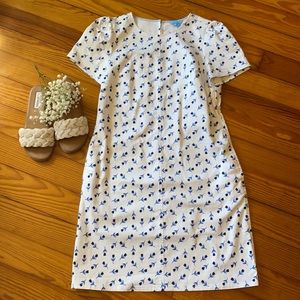 Draper James denim floral dress. Size 6.